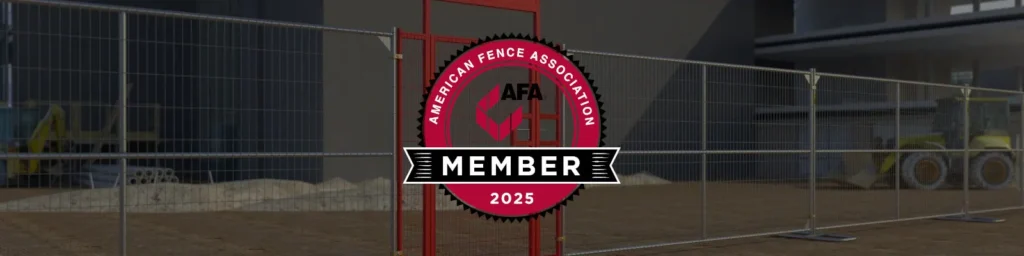 AFA logo on temporary fence background