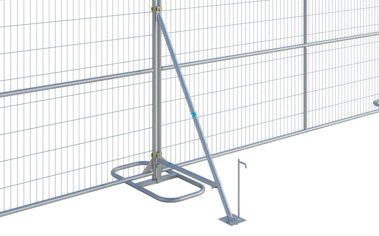 Fence Stabilizer with Brace Assembly