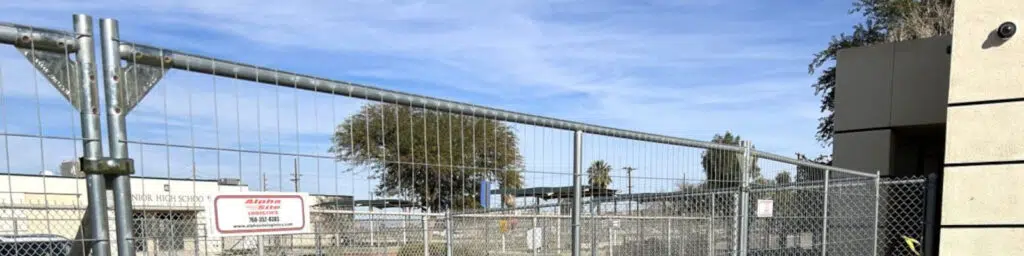Temporary fence installattion, Westmoreland