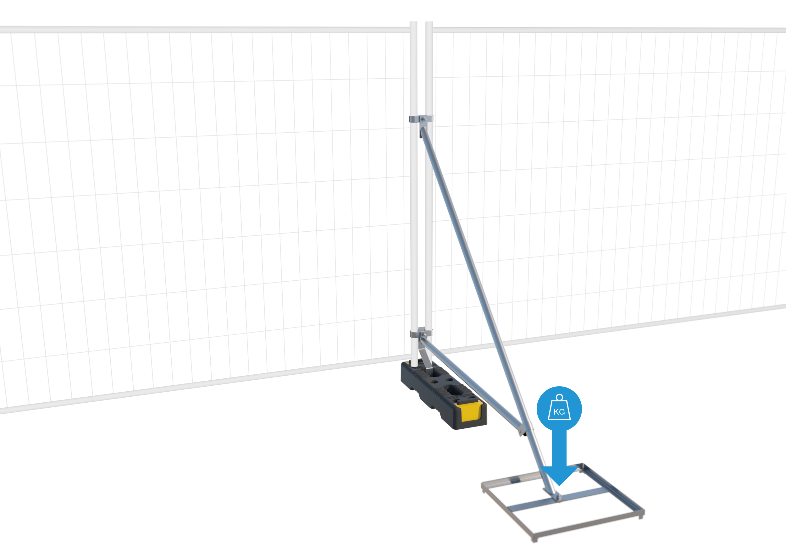 Hoarding Stabiliser With Brace Assembly