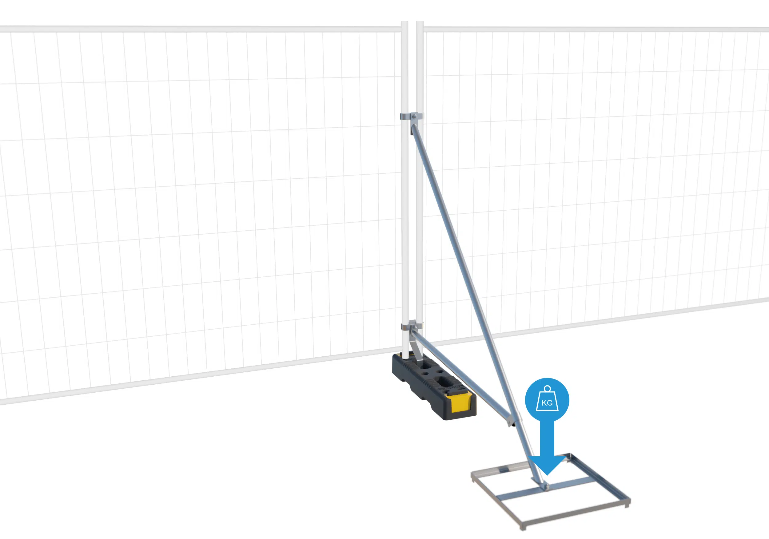 Hoarding Stabiliser With Brace Assembly